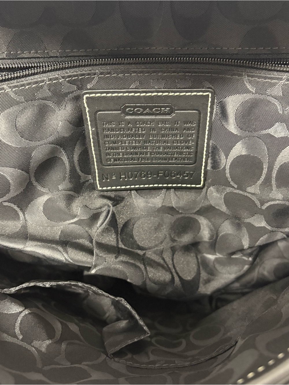 Vintage Black COACH #6457 Lexington Leather Turn Lock Briefcase Messenger Bag - Picture 15 of 16
